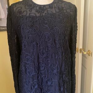 Navy two piece dress